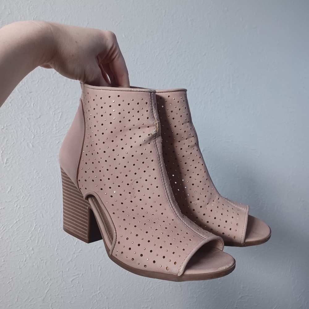 Rampage Vionna Open Peep Toe Sandal Booties